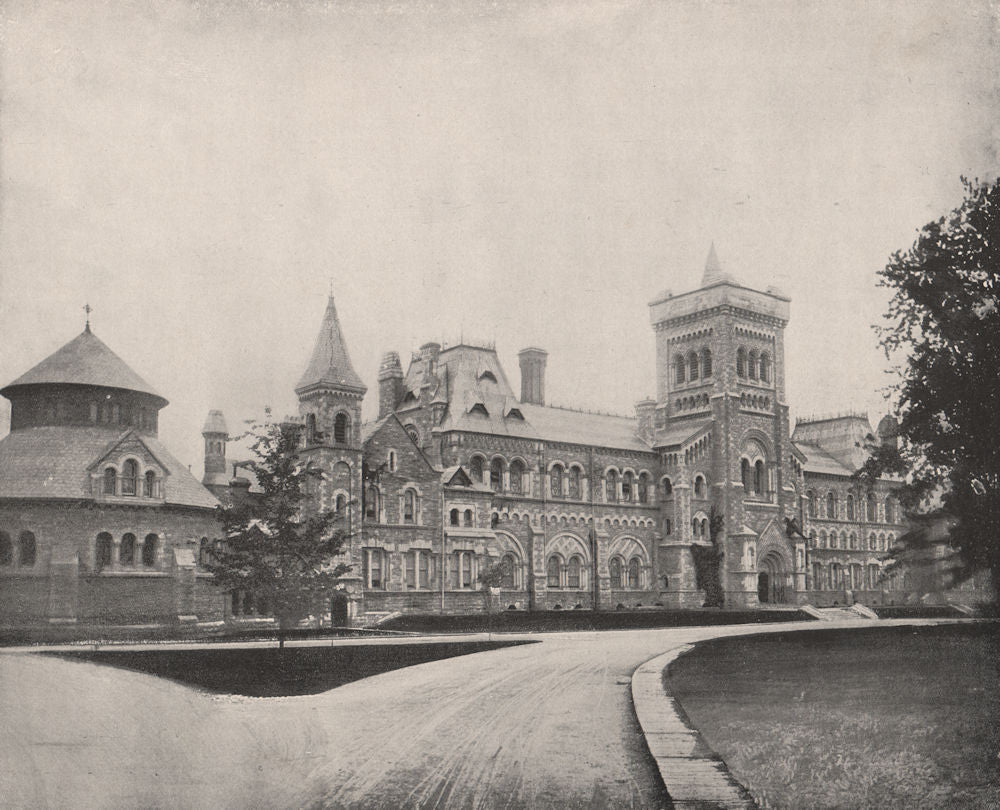 University of Toronto, Ontario, Canada 1895 old antique vintage print picture
